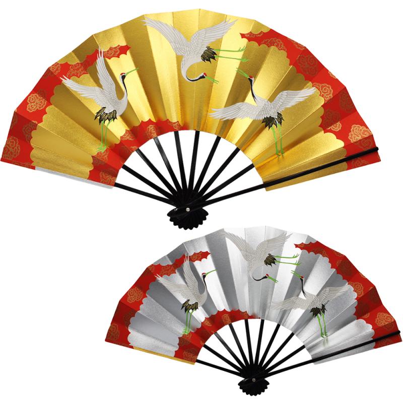 三羽鶴(9寸5分　金銀地)