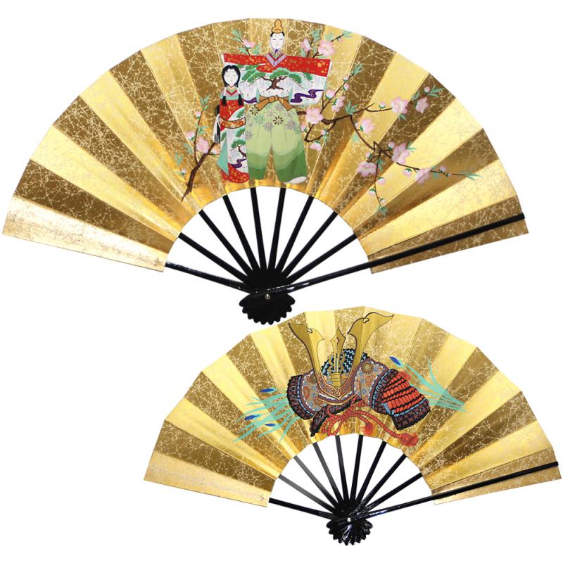 立雛/兜(9寸5分　もみ金地)