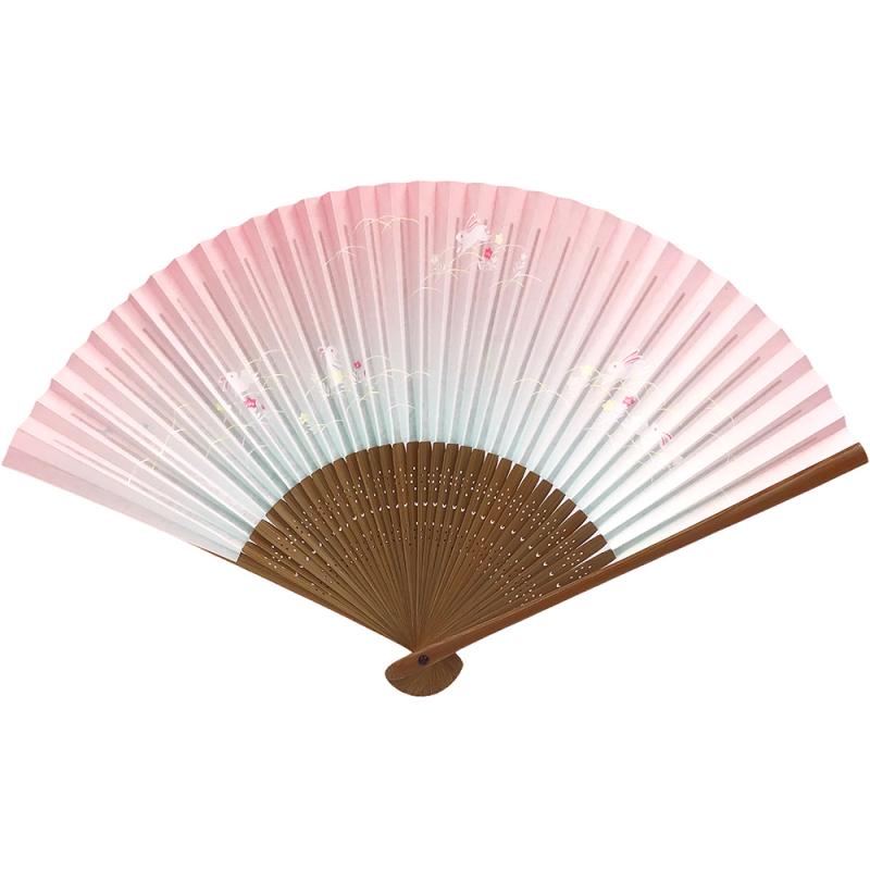 つゆ芝うさぎ　[婦人扇子]