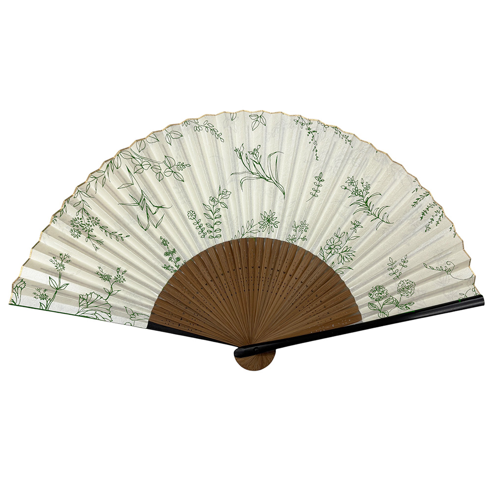 扇や 半げしょう / 【9寸5分 金地/銀地】藤花車/桜