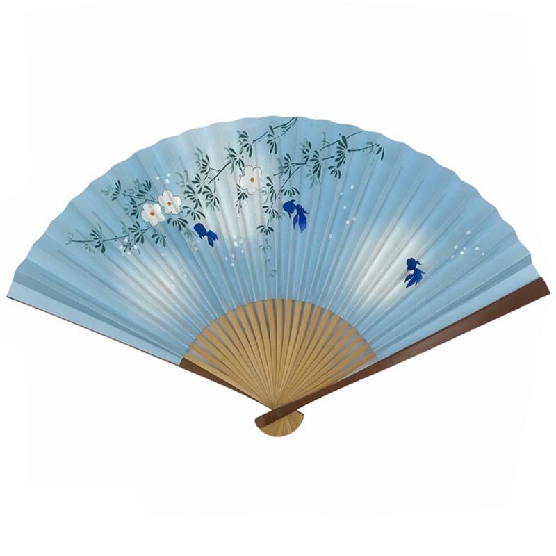 漆喰扇子　金魚　7寸5分