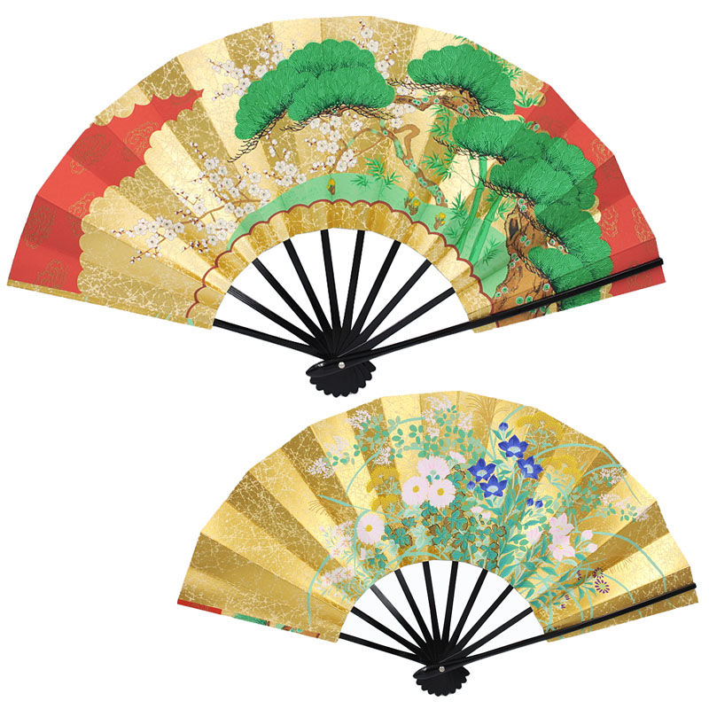 松竹梅 /秋草(9寸5分　もみ金地)