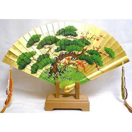 檜扇　総本金箔　松竹梅