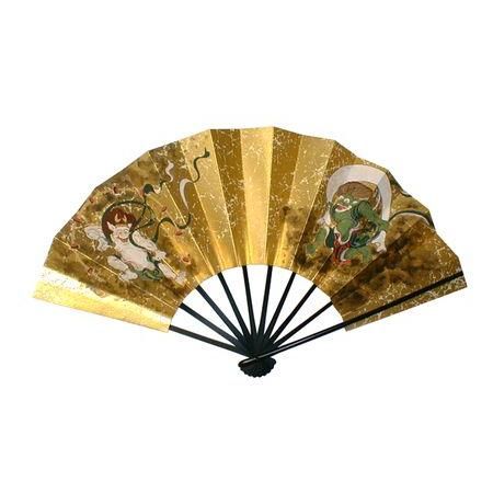 九寸　金もみ地　風神雷神
